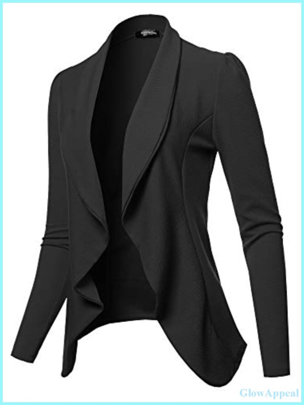 SSOULM Women's Stretch Blazer Notch Lapel Work Office Jacket